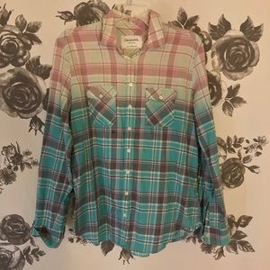 Pink to Blue Ombré Button Down